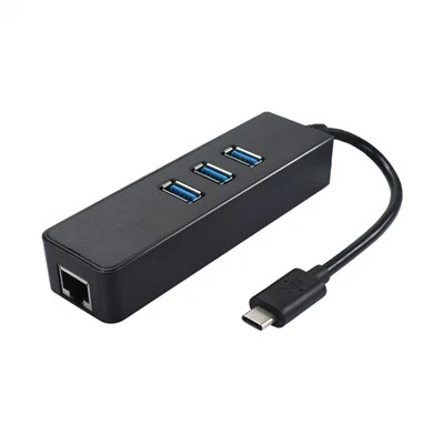 ตัวแปลง Type-C เป็น RJ45 พร้อมพอร์ต USB 3.0 HUB 3