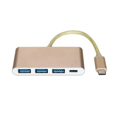 พิมพ์ C เป็น USB 3.0 อะแดปเตอร์ HUB พร้อมพอร์ต 4 พอร์ต