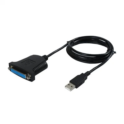 USB 2.0 ไปยังสายเคเบิลอะแดปเตอร์เครื่องพิมพ์แบบขนาน DB25