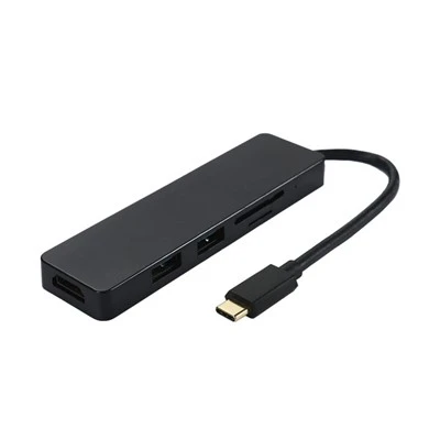อะแดปเตอร์หลายพอร์ต USB C HUB 6 in 1 อะแดปเตอร์ USB C แบบพกพา