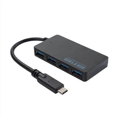 USB C ถึง 4 พอร์ต ฮับ USB 3.0 และพอร์ต DC