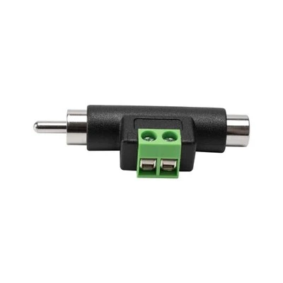 2-ใน-1 RCA ชายและหญิงถึง AV Terminal Block