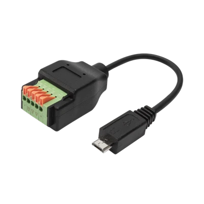 Micro USB2.0 BM ถึง 5 พินสายเคเบิลอะแดปเตอร์เทอร์มินัลบล็อกพร้อมปุ่มกด