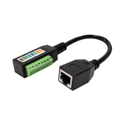 Rj45 8สายเคเบิลขั้วต่อเทอร์มินัลบล็อก P8C ตัวเมียถึง 8 พิน