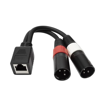 ซ็อกเก็ตหญิง RJ45 ถึงปลั๊ก XLR คู่สายสัญญาณเสียง