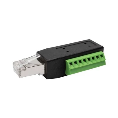 Rj45 ตัวผู้ถึงขั้วต่อสกรู 8 พิน