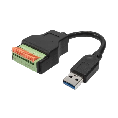USB3.0 AM ถึงสปริง 8pins Terminal Block Cable