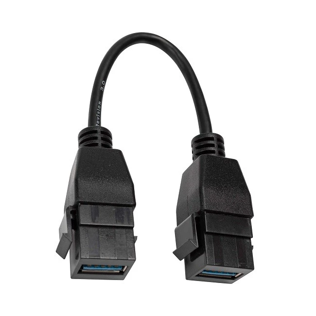 USB 3.0 Female To Female All-in-One Keystone/Panel Mount Coupler Cable